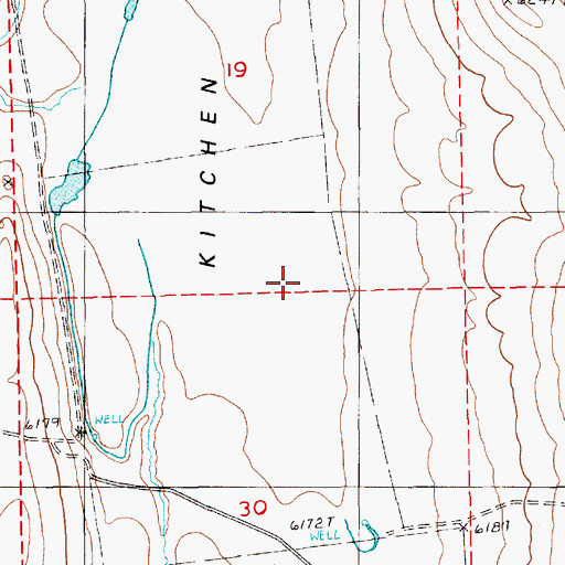 Topographic Map of Kitchen Meadow, NV