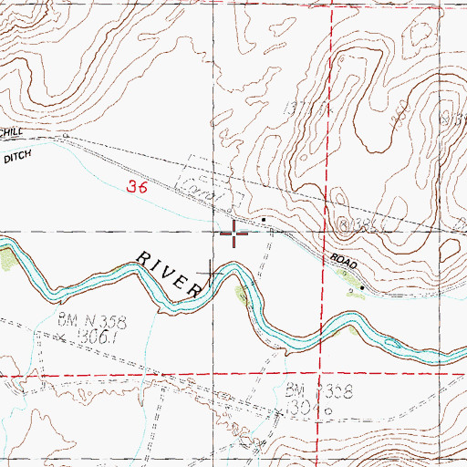 Topographic Map of Koch Ditch, NV