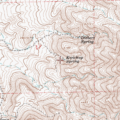 Topographic Map of Kwichup Spring, NV