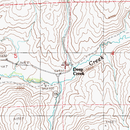 Topographic Map of I L Creek, NV