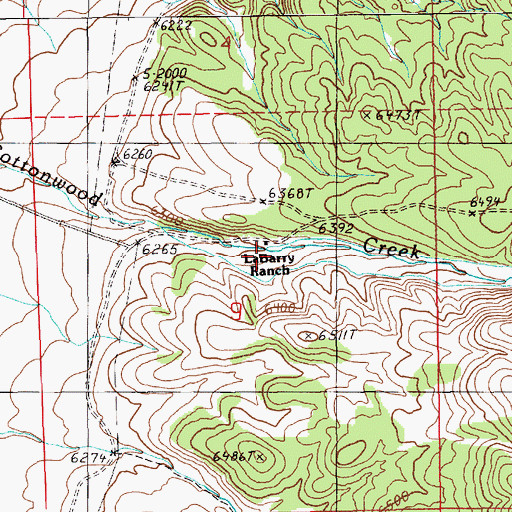 Topographic Map of LaBarry Ranch, NV