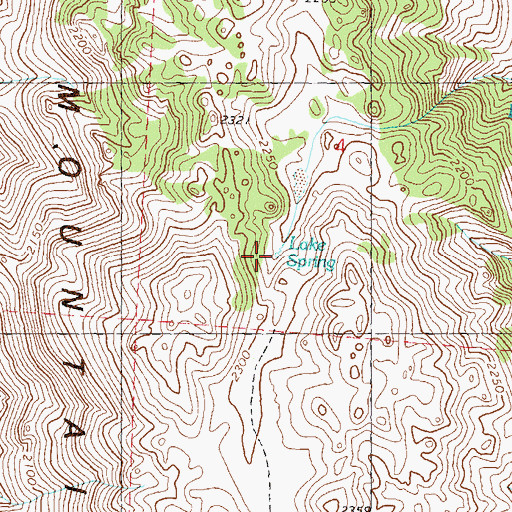 Topographic Map of Lake Spring, NV