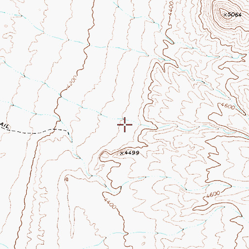 Topographic Map of Lambing Canyon, NV