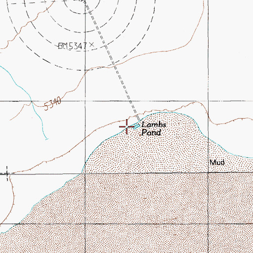 Topographic Map of Lambs Pond, NV