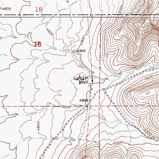 Topographic Map of Lander Well, NV