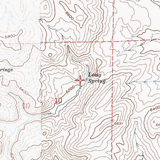 Topographic Map of Lang Spring, NV