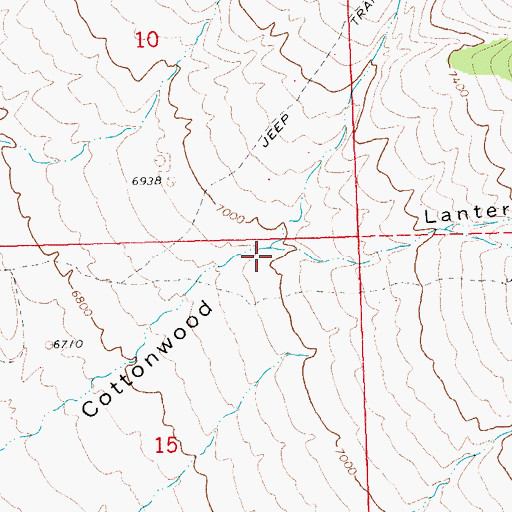 Topographic Map of Lanter Canyon, NV
