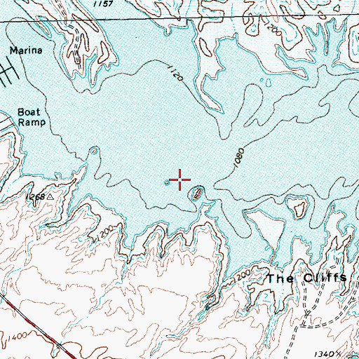 Topographic Map of Las Vegas Bay, NV