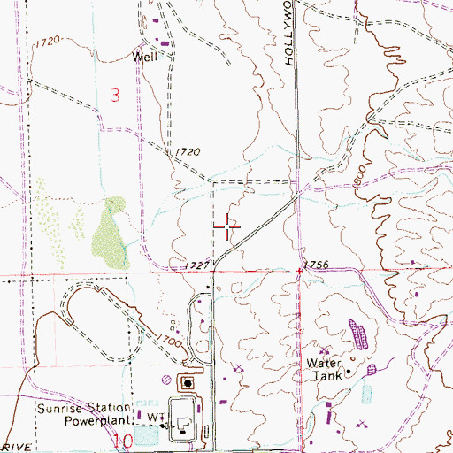 Topographic Map of Las Vegas High School, NV