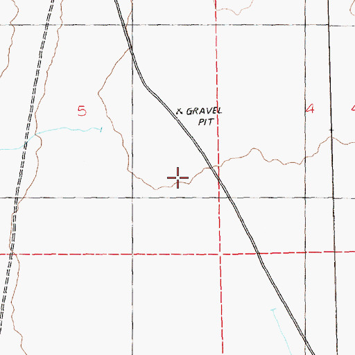 Topographic Map of Latham Creek, NV