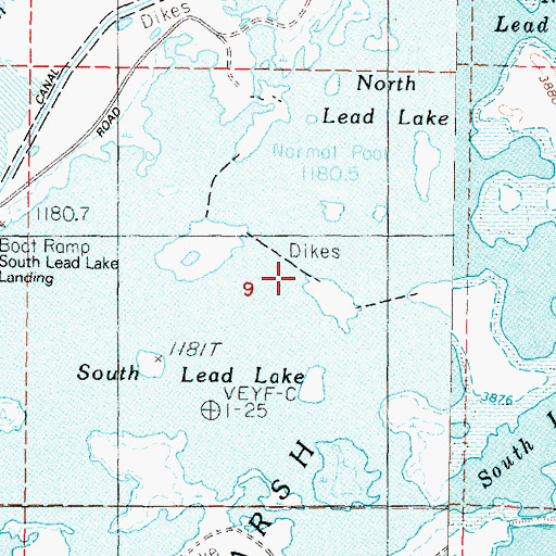 Topographic Map of Lead Lake, NV