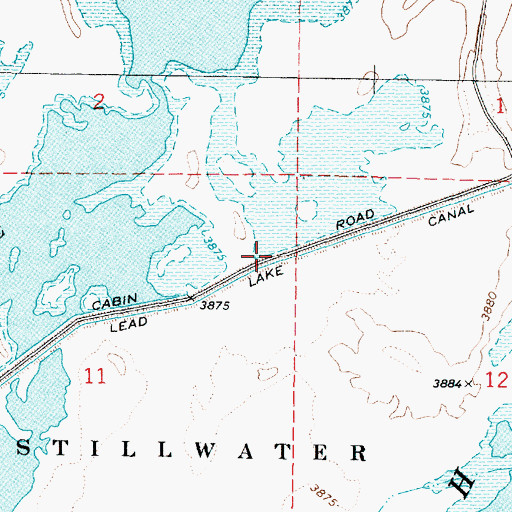Topographic Map of Lead Lake Canal, NV