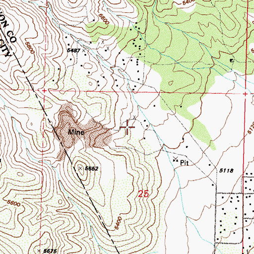 Topographic Map of Lenihan Canyon, NV