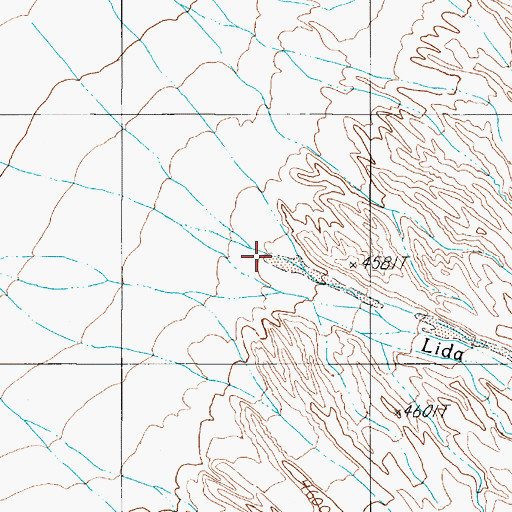 Topographic Map of Lida Wash, NV