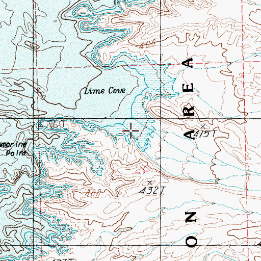 Topographic Map of Lime Wash, NV