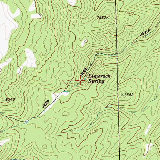 Topographic Map of Limerock Spring, NV