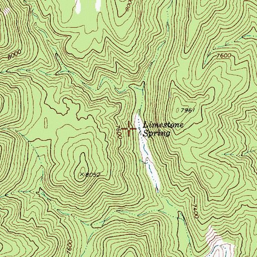 Topographic Map of Limestone Spring, NV
