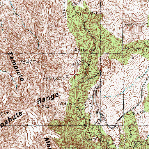 Topographic Map of Lincoln Mine, NV