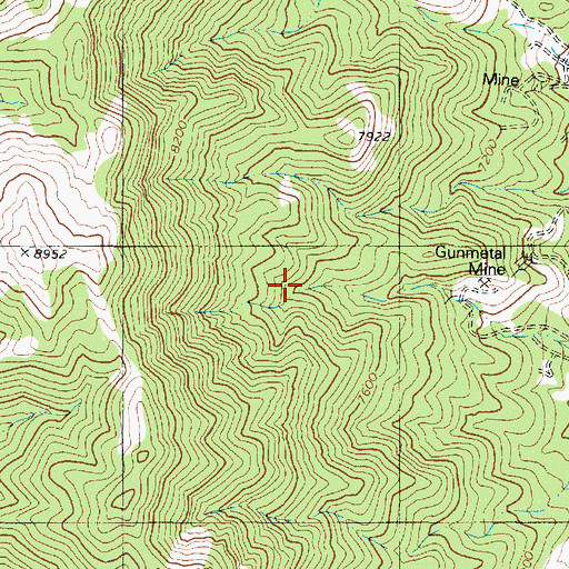 Topographic Map of Lindsey Mine, NV
