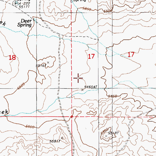 Topographic Map of Linka Creek, NV