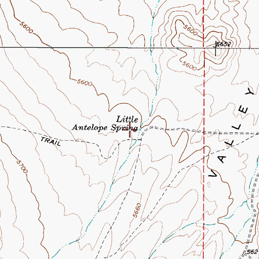 Topographic Map of Little Antelope Spring, NV