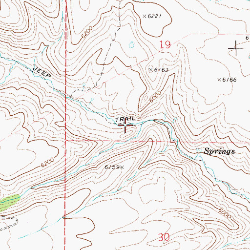 Topographic Map of Little Beaver Creek, NV