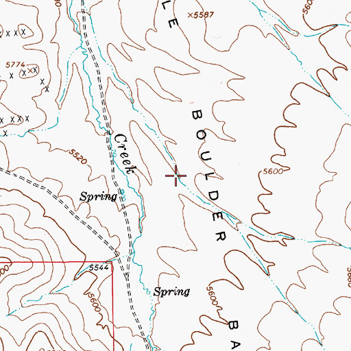 Topographic Map of Little Boulder Basin, NV