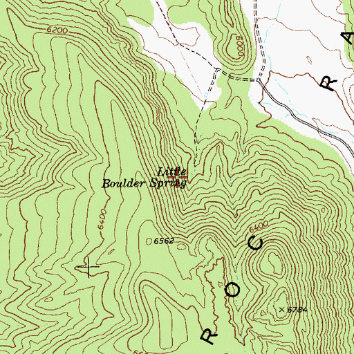 Topographic Map of Little Boulder Spring, NV