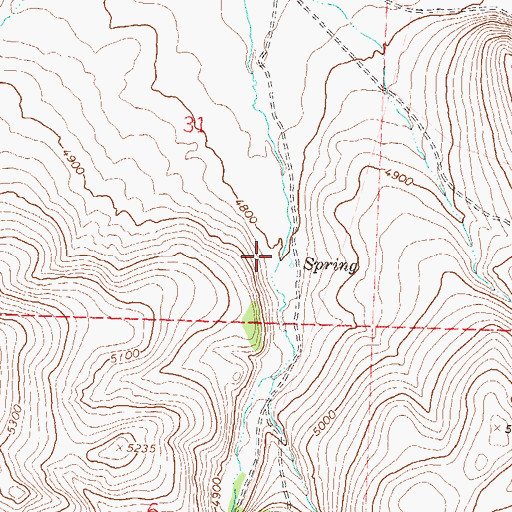 Topographic Map of Little Coleman Canyon, NV