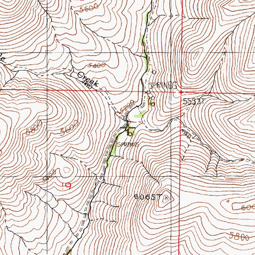 Topographic Map of Little Creek, NV