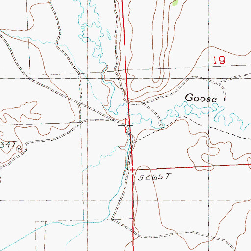 Topographic Map of Little Goose Creek, NV