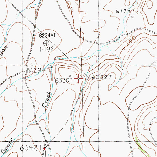 Topographic Map of Little Goose Spring, NV