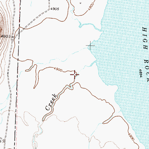 Topographic Map of Little High Rock Canyon, NV
