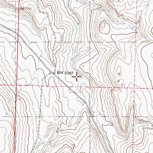 Topographic Map of Little Hog Ranch Creek, NV