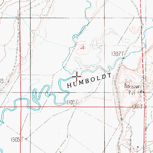 Topographic Map of Little Humboldt River, NV