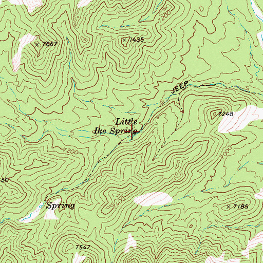 Topographic Map of Little Ike Spring, NV
