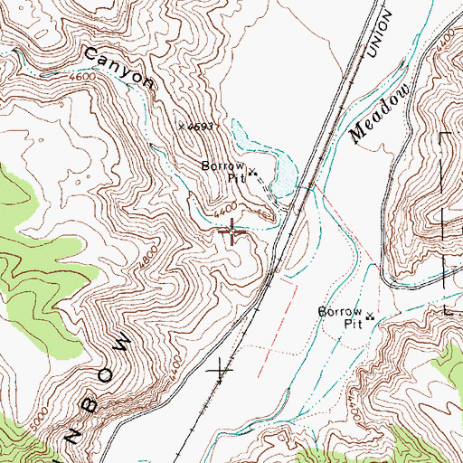 Topographic Map of Little Kershaw Canyon, NV