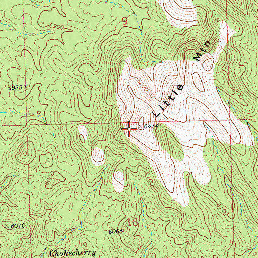 Topographic Map of Little Mountain, NV