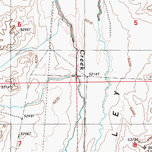 Topographic Map of Little Pole Creek, NV