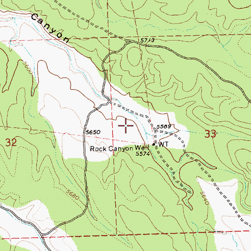 Topographic Map of Little Rock Canyon, NV
