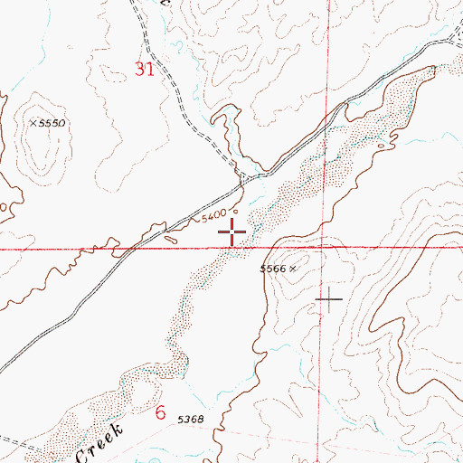 Topographic Map of Little Rock Creek, NV