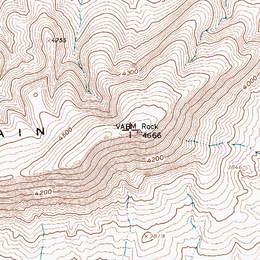Topographic Map of Little Skull Mountain, NV