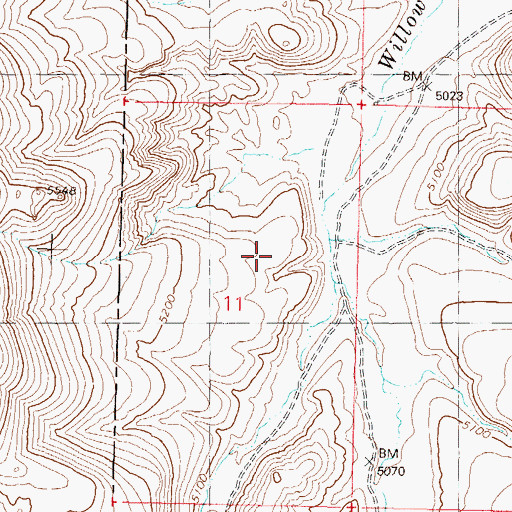 Topographic Map of Little Smoky Creek, NV
