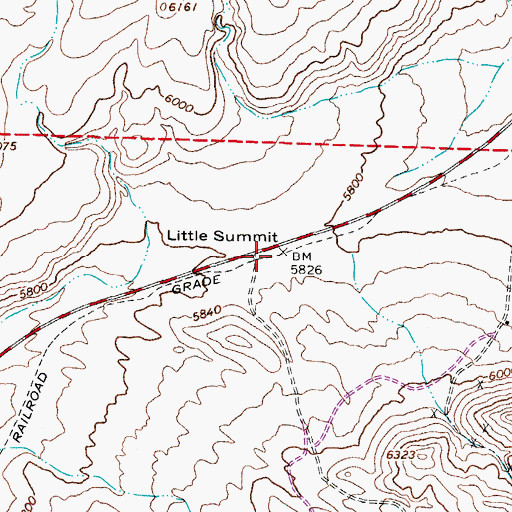 Topographic Map of Little Summit, NV
