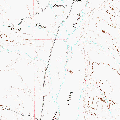 Topographic Map of Lone Mountain Creek, NV