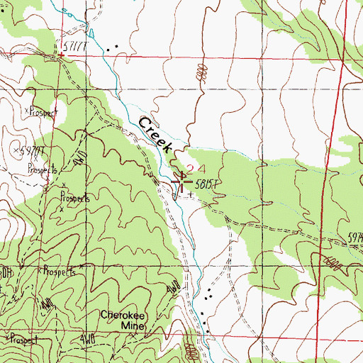 Topographic Map of Lone Pine Canyon, NV