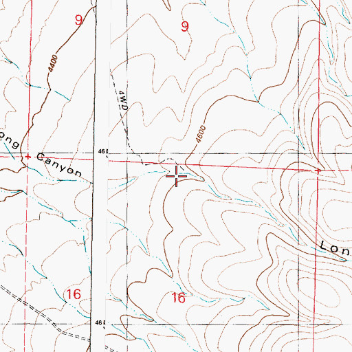 Topographic Map of Long Canyon, NV