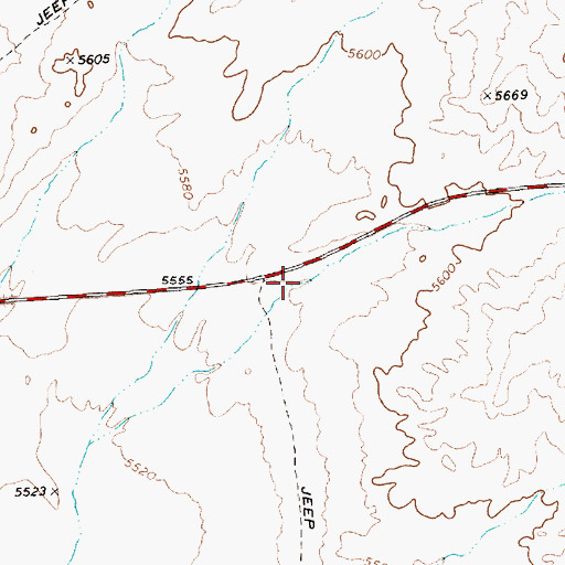 Topographic Map of Long Canyon, NV
