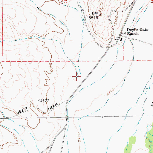 Topographic Map of Long Canyon, NV