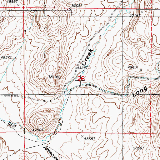 Topographic Map of Long Draw, NV
